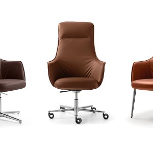 Boss chairs: the Not Guilty high back on a polished Skill five-spoke base