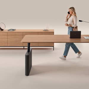 Otto two-seat bench by Martex with shared fabric screen