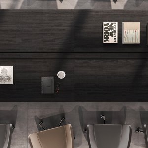 Lockable secretaire top on the Ono service cabinet