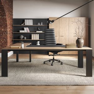 Sliding top upholstered in eco-leather on an Ono desk