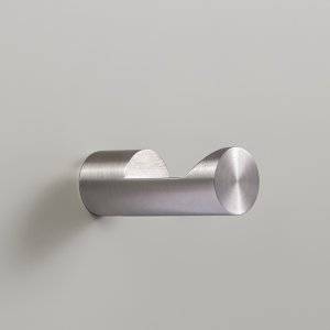 Opus roll holder made of satin stainless steel