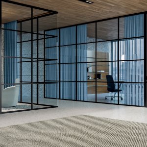 Cabin enclosed by Frezza K42 glass partitions