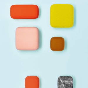 Buddyhub armchair by Pedrali with acoustic panel
