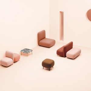 Buddy 213E outdoor ottoman by Pedrali