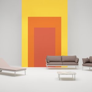Buddy 214 ottoman by Pedrali, 1100×550 mm