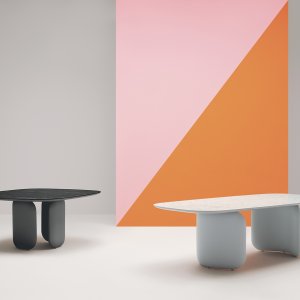 The two Elinor chairs together, high back and low back