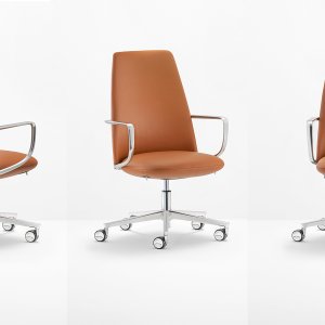 Elinor 3755 high-back executive chair by Pedrali in a director's office