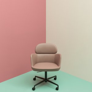 Ester 695 swivel chair on a four-star aluminium base