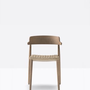Walnut veneered backrest of the Nemea 2824