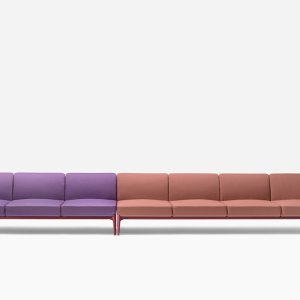 Feather cushion DSO2.3 on a Social Plus three seater