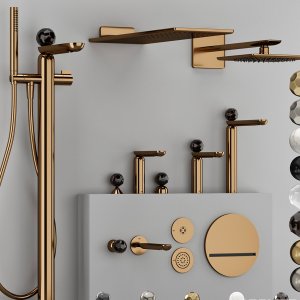 Door handles from the Perle collection by Gessi