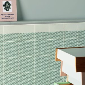 Tape collection Cobble Brown graphic in glazed stoneware