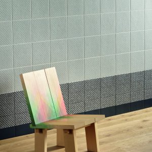 Tape collection Cobble Green graphic in glazed stoneware