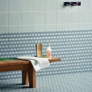 Workspace with Tape by Mutina pattern fading through a half pattern