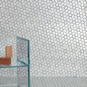 Spa floor in Botanica matt mosaic by Mutina