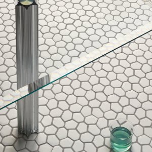 Botanica mosaic wall by Mutina with organic elements