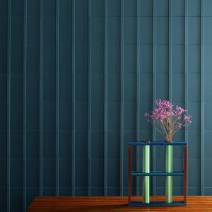 Motivo dado wall by Mutina with vertical battens in relief