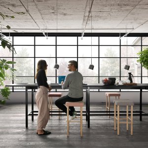 Galaxy locker wall serving a Pigreco workstation floor