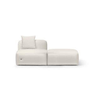 One Hundred seat module with backrest, 100 by 100 cm, in light fabric