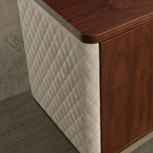 Modesty panel with led strips on the two-leg version