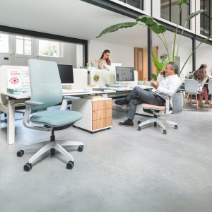 Multifunction armrest of the se:flex with the pad pivoted inwards