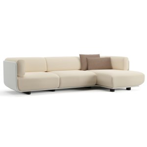 Shaal sofa by Arper in an office lounge, modular composition