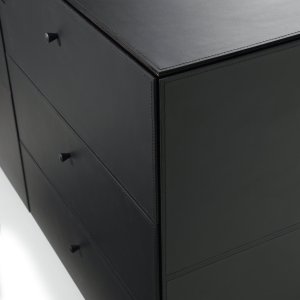 Lacquered plinth under the low cabinet