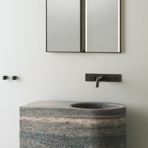 Sixty mixer in polished stainless steel by CEA Design