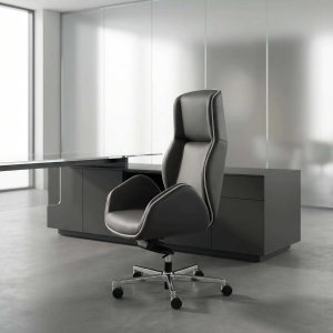 Suoni guest chair with wooden shell and contrasting edge