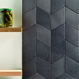 Five tactile textures compared on Tex tiles in Cream