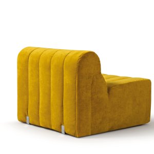 Lounge sofa from Quinti with armrests separating visitors in a waiting hall