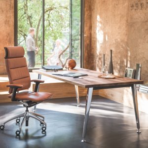 Open Up with membrane backrest in a corporate office