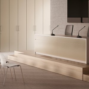 Service unit of Vogue by Frezza with lockable door and ventilation grille