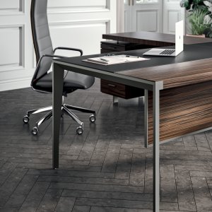 Four-section X9 meeting table in American walnut