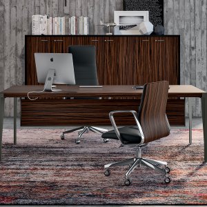 X9 director table by Quadrifoglio with return and service box