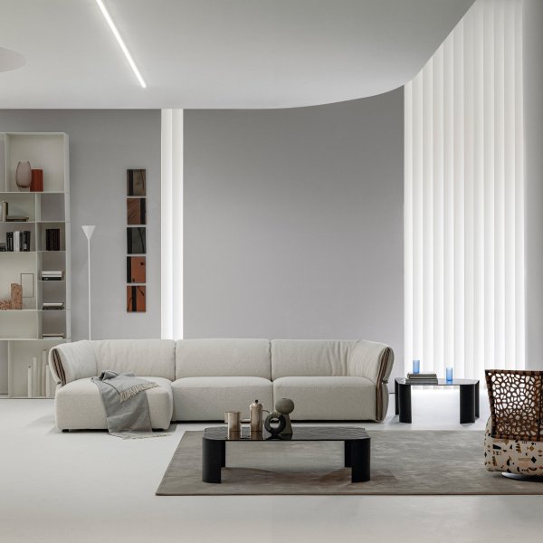 Italian Cierre leather sofa in a corporate lounge in India