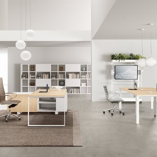 Large open space with DVO Office bench workstations delivered from stock