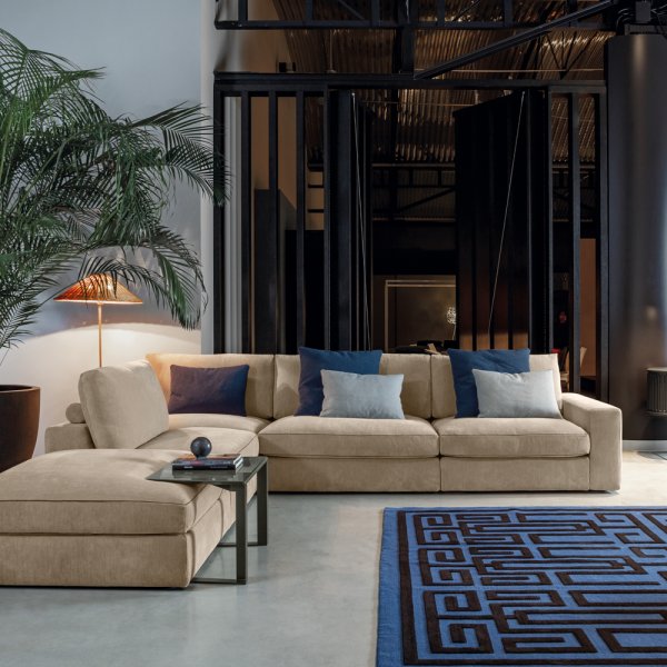 Flexteam Andy sofa in a residential living room with a coffee table