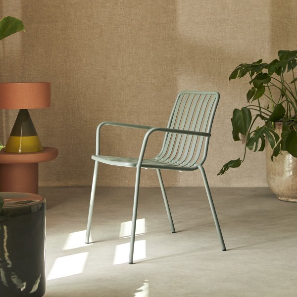 Green polymer chairs across an Indian cafe chain