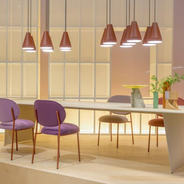 Boardroom in India with Pedrali solid-wood design chairs and table