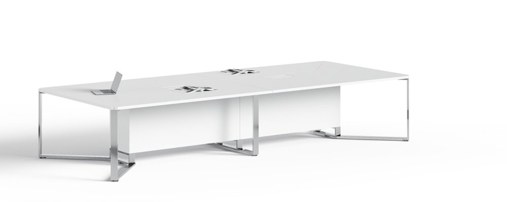 Desk with integrated pedestal