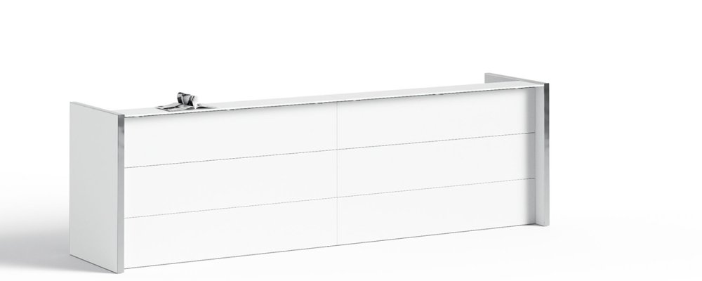 Desk with integrated pedestal