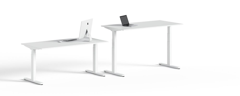 Desk with integrated pedestal